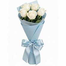 Букет 5 Белых роз Проуд #REPLACE_PRED# Смышляевка