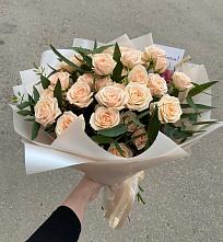 Букет Кремовые розы Латте в Смышляевка