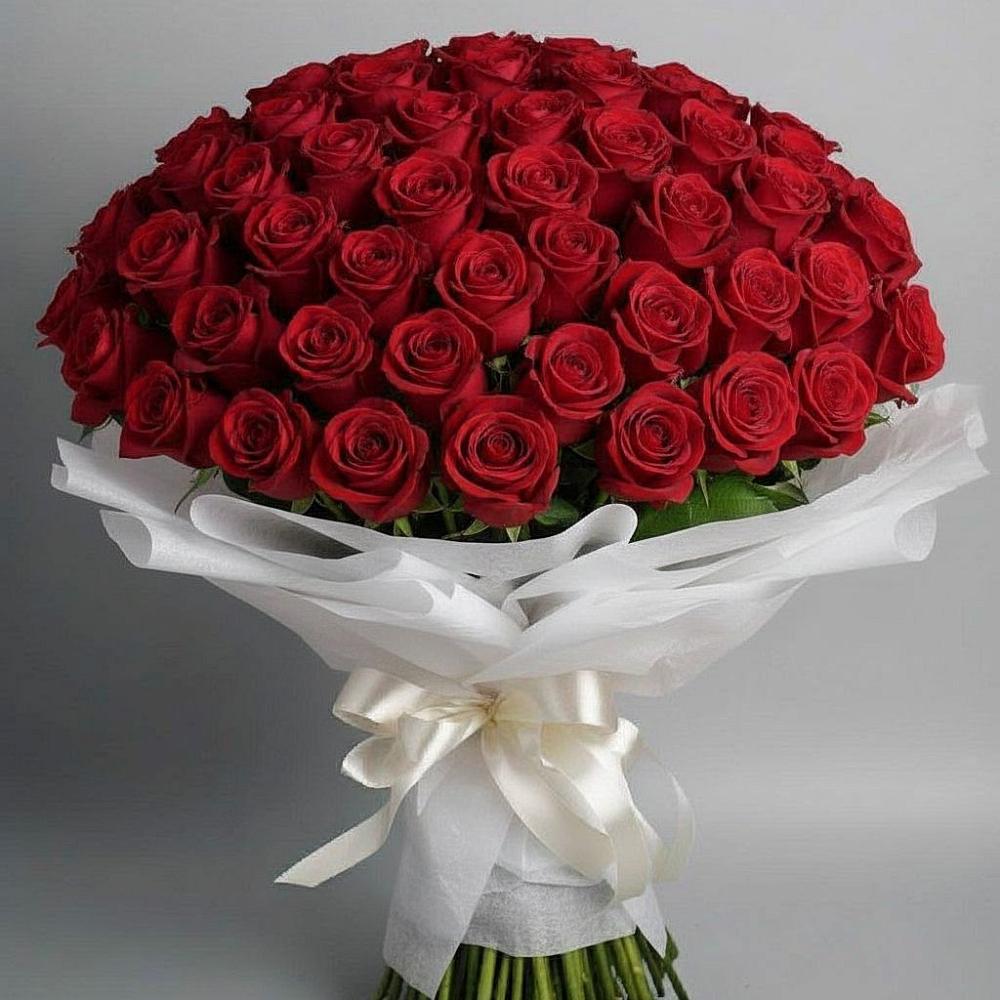 Букет 101 Красная роза Блэк Мэджик в Смышляевка