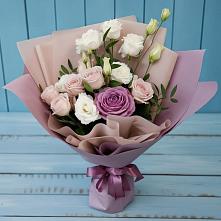 Букет цветов из:  Розы и Лизиантусы в Смышляевка