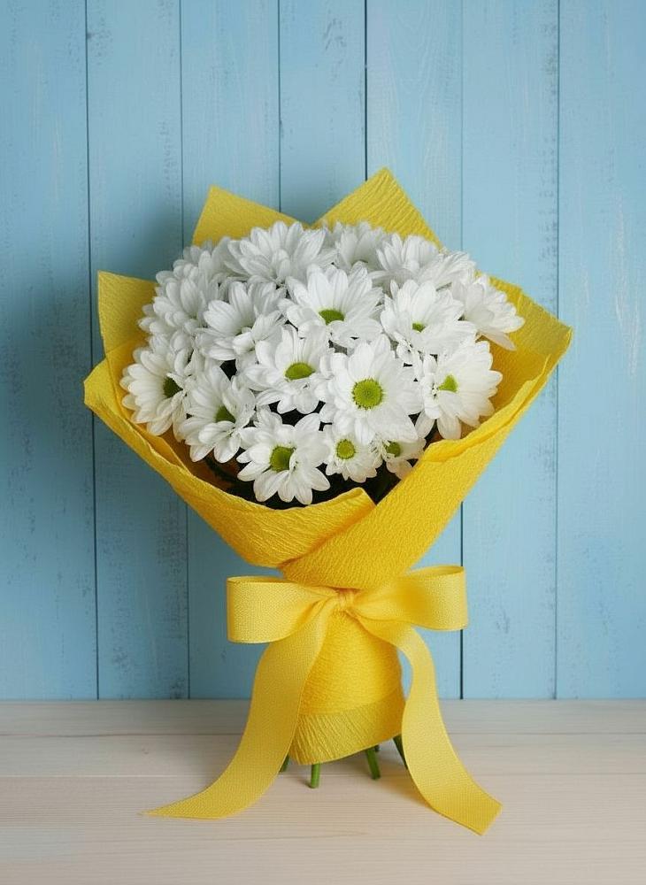 Букет цветов из: Хризантемы в Смышляевка