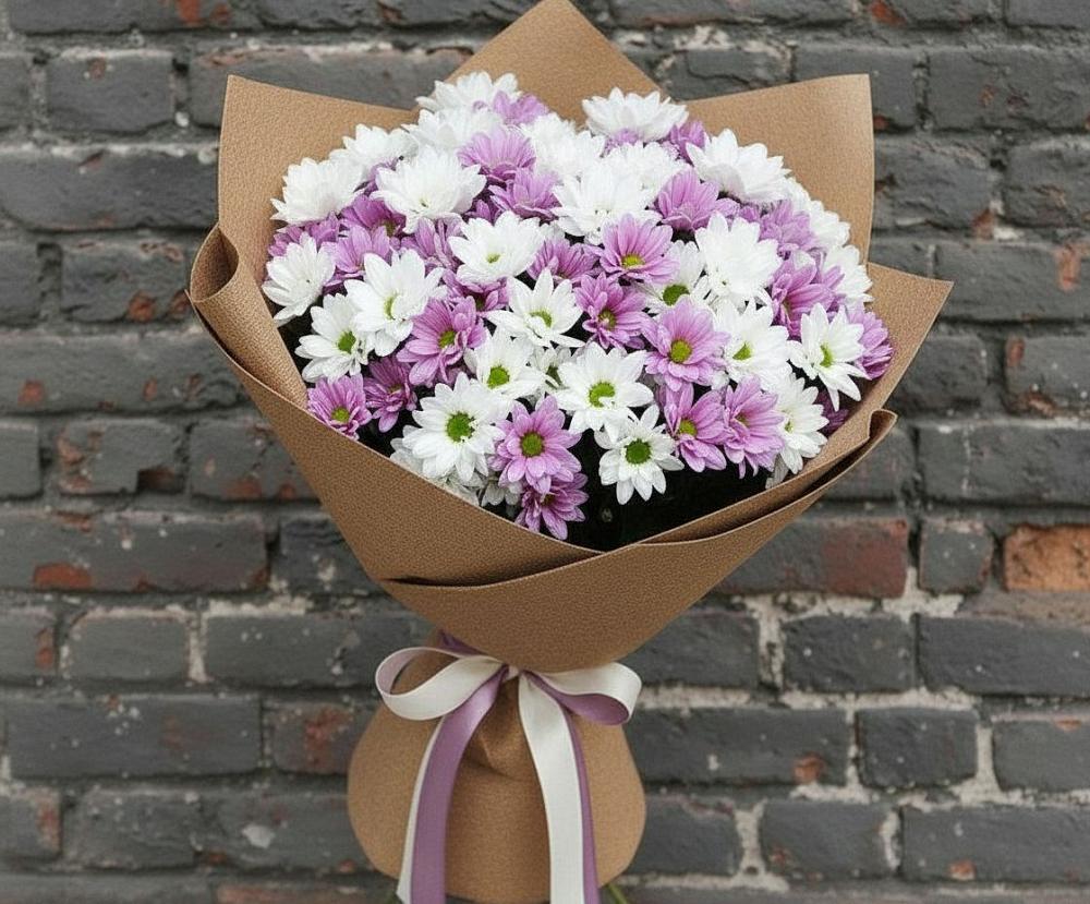 Букет цветов из: Хризантемы в Смышляевка