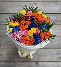 Букет цветов из:  Розы и Хризантемы в Смышляевка