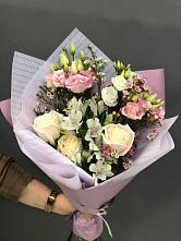 Букет цветов из:  Альстромерии, Розы и Лизиантусы #REPLACE_PRED# Смышляевка