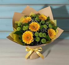 Букет цветов из:  Герберы и Хризантемы в Смышляевка