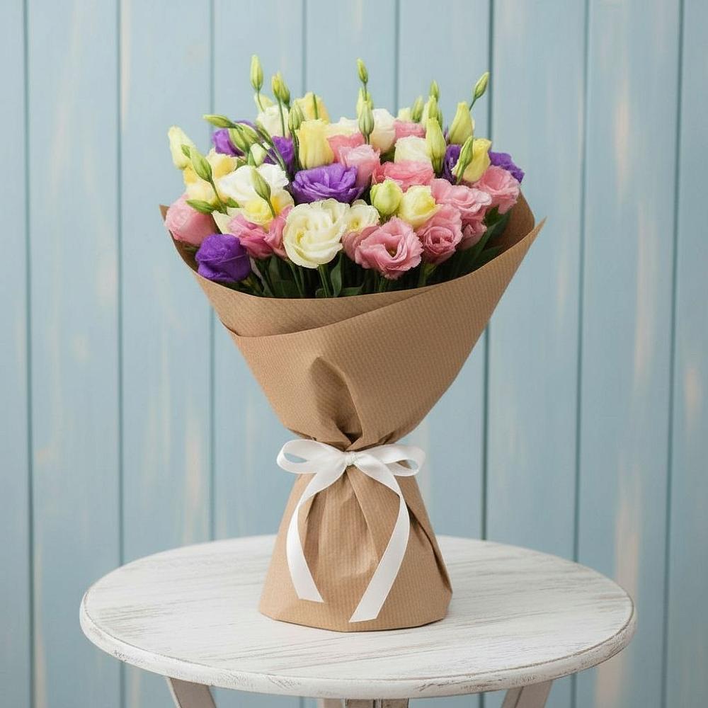 Букет цветов из: Лизиантусы в Смышляевка