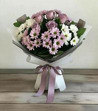 Букет цветов из:  Хризантемы и Розы #REPLACE_PRED# Смышляевка