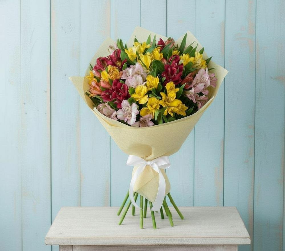 Букет цветов из: Альстромерии в Смышляевка